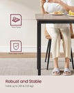Round Dining Table – Wood – Heather Greige and Ink Black – Suitable for 4 People