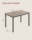 Round Dining Table – Wood – Heather Greige and Ink Black – Suitable for 4 People