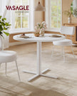 Round Dining Table – Wood – Snow White – Water-Resistant, 80 cm Diameter