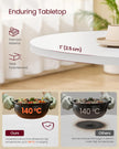 Round Dining Table – Wood – Snow White – Water-Resistant, 80 cm Diameter
