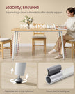 Dining Table – Engineered Wood – Golden Oak and Cloud White – Seats 4-6 with Heat-Resistant Surface