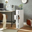 Rolling Storage Tower – PP – White and Grey – 4 Drawers, Space Saving Design