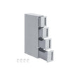 Rolling Storage Cart – Plastic – Grey – 4 Drawer Design on Wheels