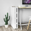 4-Drawer Storage Cart – Plastic – White – Rolling and Space Saving Design