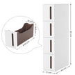 4-Drawer Storage Cart – Plastic – White – Rolling and Space Saving Design