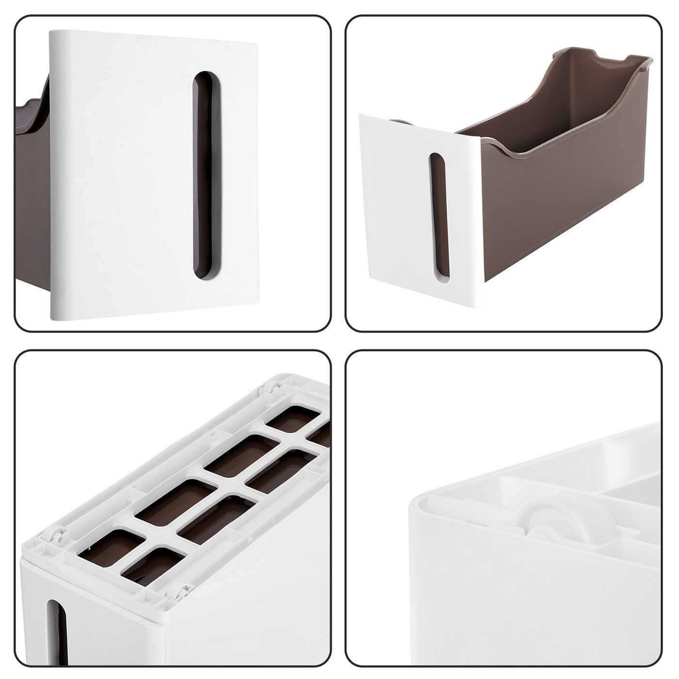 4-Drawer Storage Cart – Plastic – White – Rolling and Space Saving Design