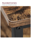 Kitchen Island – Steel – Rustic Brown and Black – Large Worktop with 3 Shelves