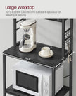 Kitchen Storage Rack – Steel – Charcoal Grey and Ink Black – 6 Shelves and 6 Hooks