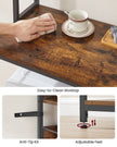 Kitchen Storage Rack – Steel – Rustic Brown and Ink Black – Featuring Power Outlet and 14 Hooks