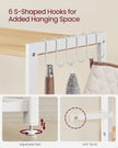 Kitchen Island – Metal – Industrial Style – Features 2 Metal Mesh Baskets, Shelves, and Hooks