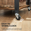 Serving Trolley – Metal – Industrial Design – 3 Shelves with Hooks