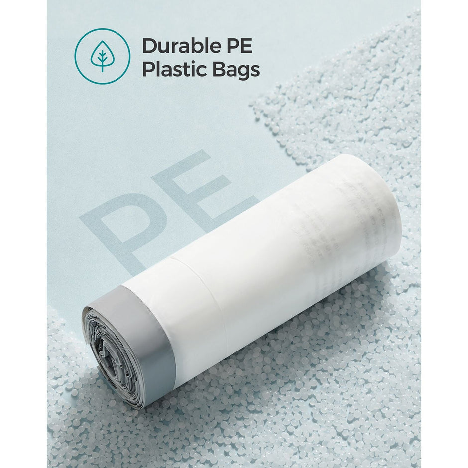 Bin Liners – Plastic – White – Drawstring, 15-20L Capacity, 40 Pieces