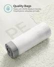 Drawstring Rubbish Bags – Plastic – White – Pre-Separated for 15-20L Kitchen Bins, 40 Pieces per Roll