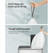 Heavy-Duty Drawstring Bin Bags – Plastic – White – Watertight, 180 Pieces (8-Gallon / 30L)