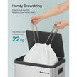 Bin Liners – Plastic – White – 50L Capacity, 80 Pieces with Drawstring Closure