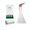 30L Drawstring Bin Liners – Robust Plastic – White – Custom-Fit, 45 Pieces Per Roll