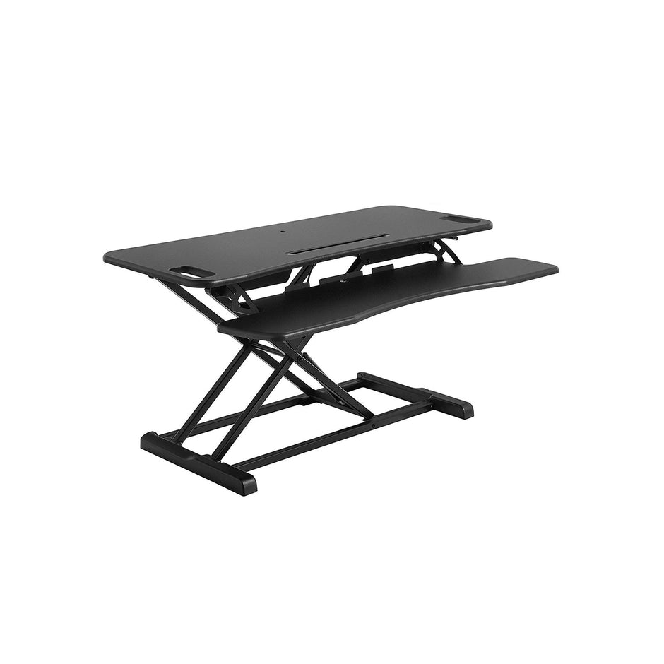Standing Desk – Wood – Black – Height Adjustable with Large Surface