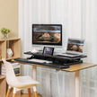 Standing Desk – Wood – Black – Height Adjustable with Large Surface