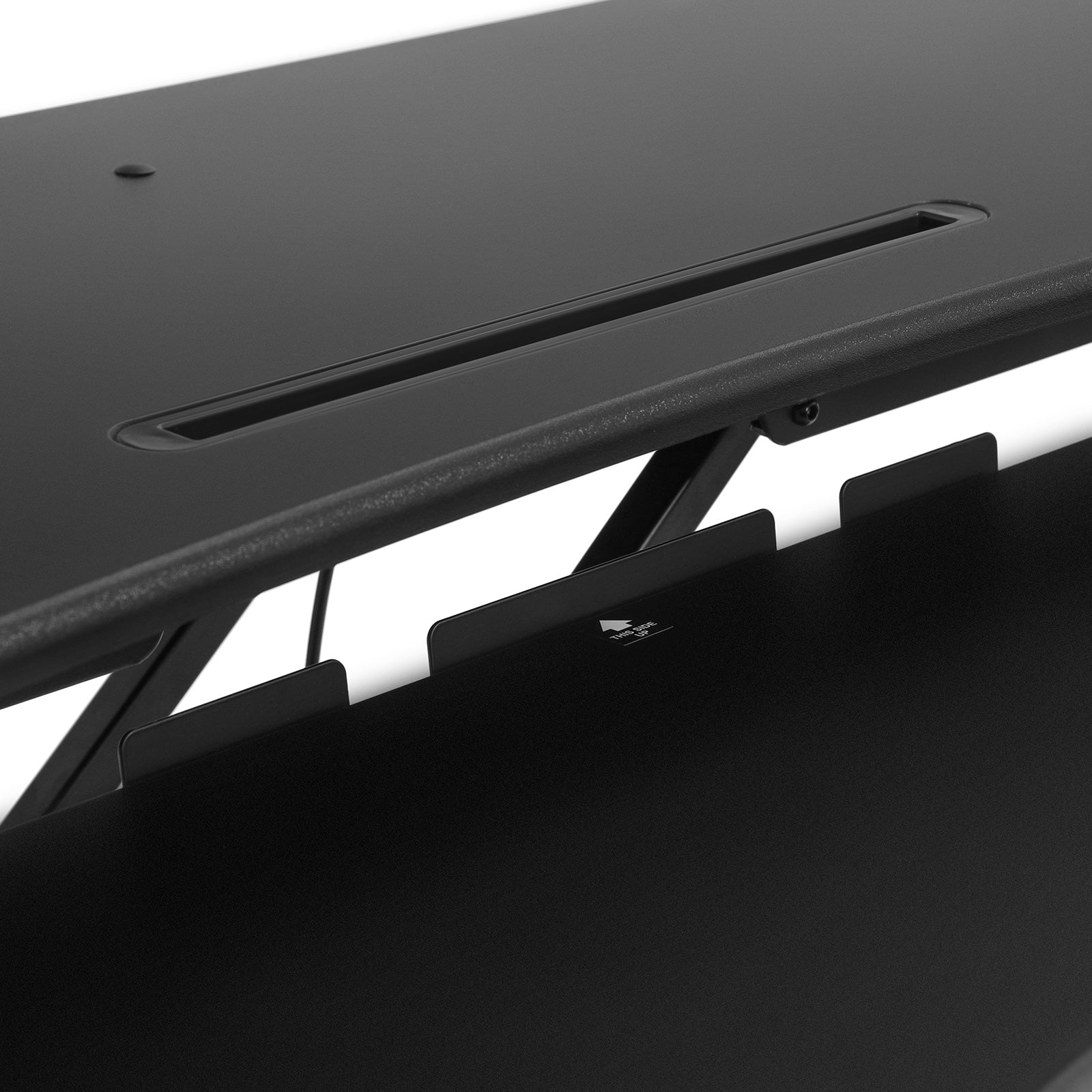 Standing Desk – Wood – Black – Height Adjustable with Large Surface