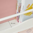 Wall-Mounted Bookshelf – Wood – White – Space-Saving Storage Solution for Kids' Room and Playroom