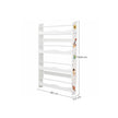 Wall-Mounted Bookshelf – Wood – White – Space-Saving Storage Solution for Kids' Room and Playroom