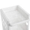 Rolling Kitchen Trolley – Plastic – White – 4 Tier with Casters for Utility and Organization
