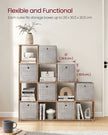 10-Cube Bookcase – Wood – Camel Brown – Open Compartments for Versatile Storage and Display