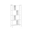 5-Tier Standing Bookshelf – Steel – Maple White and Cloud White – Stable Structure