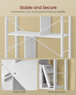 5-Tier Standing Bookshelf – Steel – Maple White and Cloud White – Stable Structure
