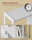 Bookshelf with Doors – Steel and Wood – Maple White and Cloud White – Industrial Style with 4 Shelves