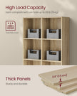 Storage Bookshelf – Wood – Oak – 8 Cube Freestanding Unit for Home or Office