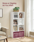8-Cube Storage Bookshelf – Wood – Oak – Freestanding Display Cabinet for Home and Office