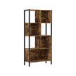 Bookshelf – Steel Frame – Rustic Brown and Black – Industrial Style Storage Rack