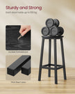 Bar Stools Set of 2 – Metal Frame – Ebony Black and Classic Black – Easy to Assemble