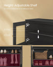 3-Tier Shoe Storage Organizer – Wood – Ash Black – Boho Style Design