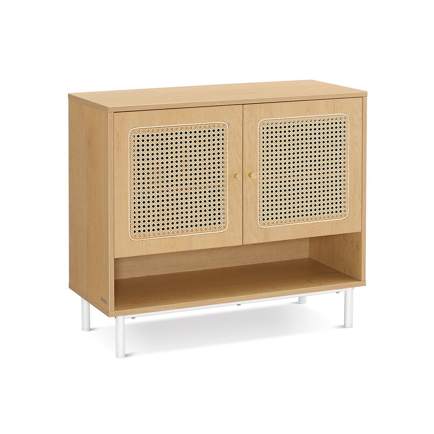 3-Tier Shoe Cabinet – Wood – Oak Beige – Boho Style
