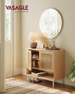 3-Tier Shoe Cabinet – Wood – Oak Beige – Boho Style