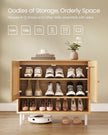 3-Tier Shoe Cabinet – Wood – Oak Beige – Boho Style