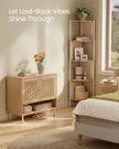3-Tier Shoe Cabinet – Wood – Oak Beige – Boho Style
