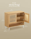 3-Tier Shoe Cabinet – Wood – Oak Beige – Boho Style