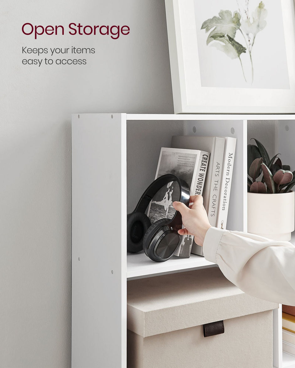 Bookcase – Wood – Multicolor – 11 Storage Bins