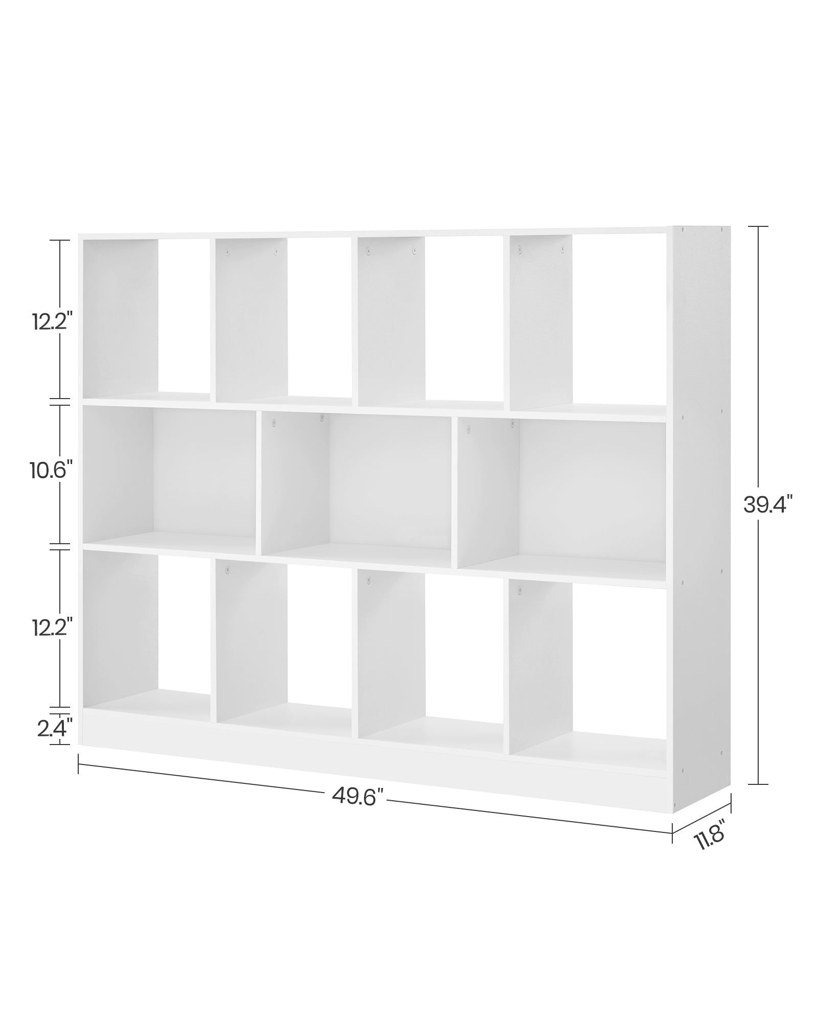 Bookcase – Wood – Multicolor – 11 Storage Bins