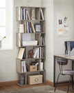 Wooden Bookcase – Greige – 6-Tier Design – Freestanding Room Divider