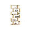 6-Tier Freestanding Cube Display Shelf – Wood – Natural Oak – Multi-Functional Room Divider