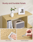 6-Tier Freestanding Cube Display Shelf – Wood – Natural Oak – Multi-Functional Room Divider