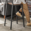 Bar Stool Set of 2 – Metal and Wood – Industrial Style – Counter Height