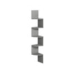 5-Tier Wall-Mounted Corner Shelf – Wood – Dove Grey – Versatile Display for Living Room, Study, Kitchen, and Bedroom
