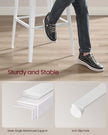 Bar Stool Set – Steel Frame – Wheat Brown and Cloud White – Backrest, Easy Assembly
