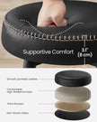 Bar Stools Set of 2 – Synthetic Leather – Black – 63 cm Tall with Easy Assembly