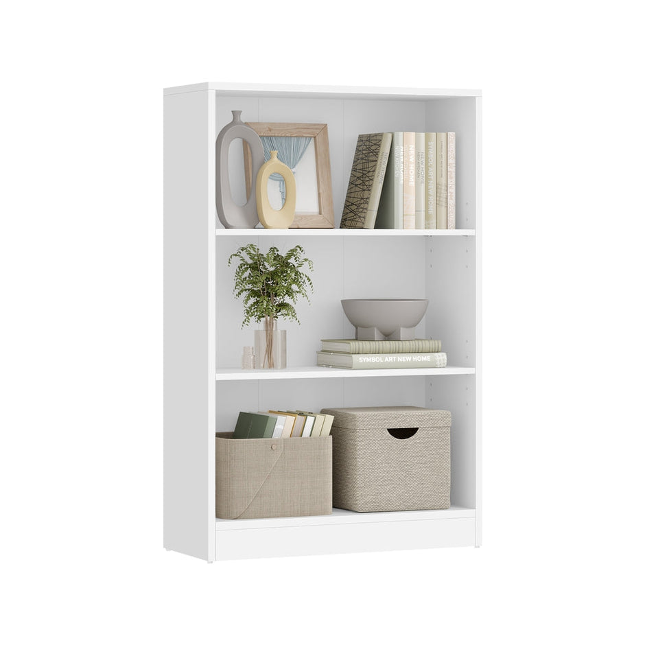 Bookcase – Wood – Natural Finish – 4-Tier with Adjustable Shelves